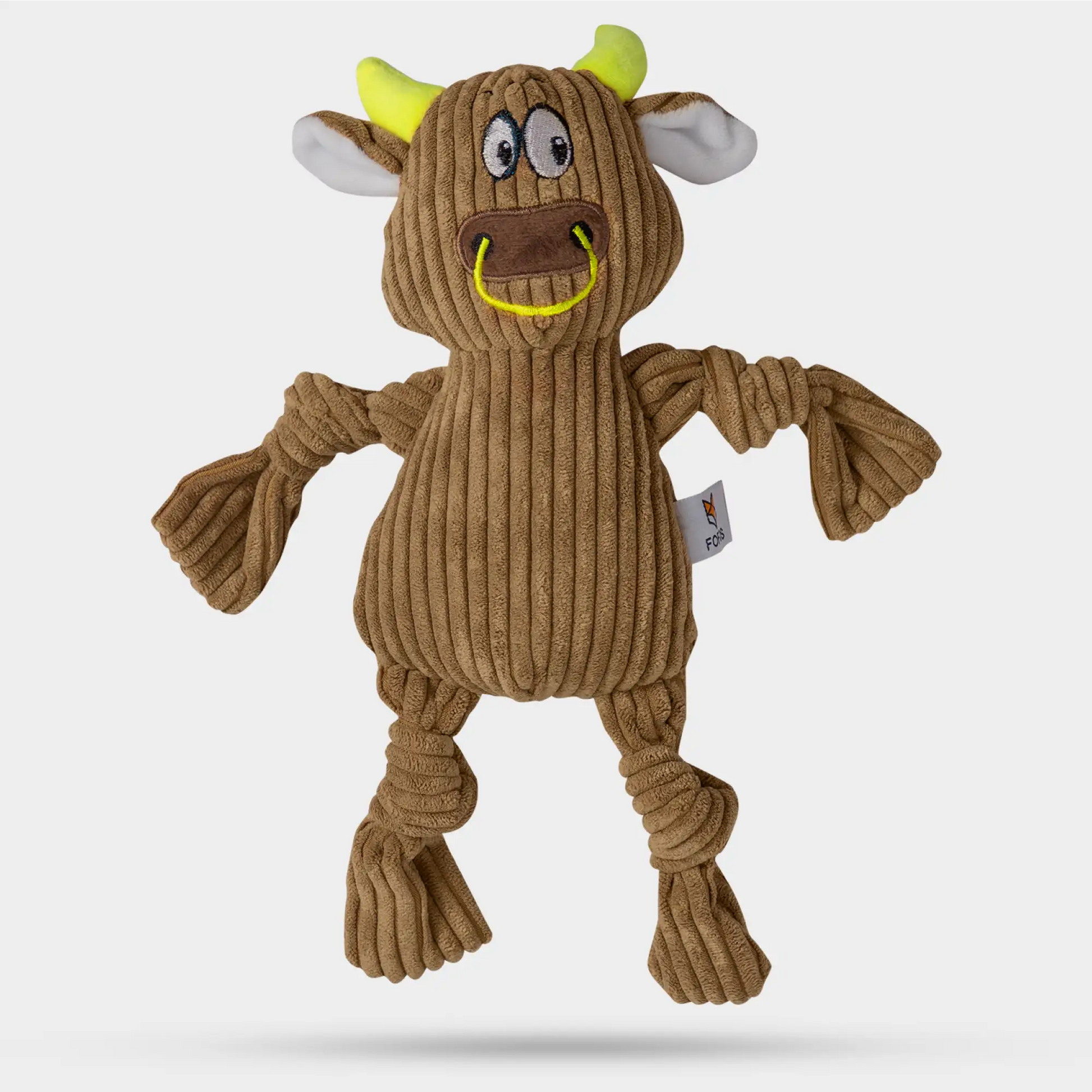 Snufflebum-fofos-fluffy-cow-brown-dog-toy