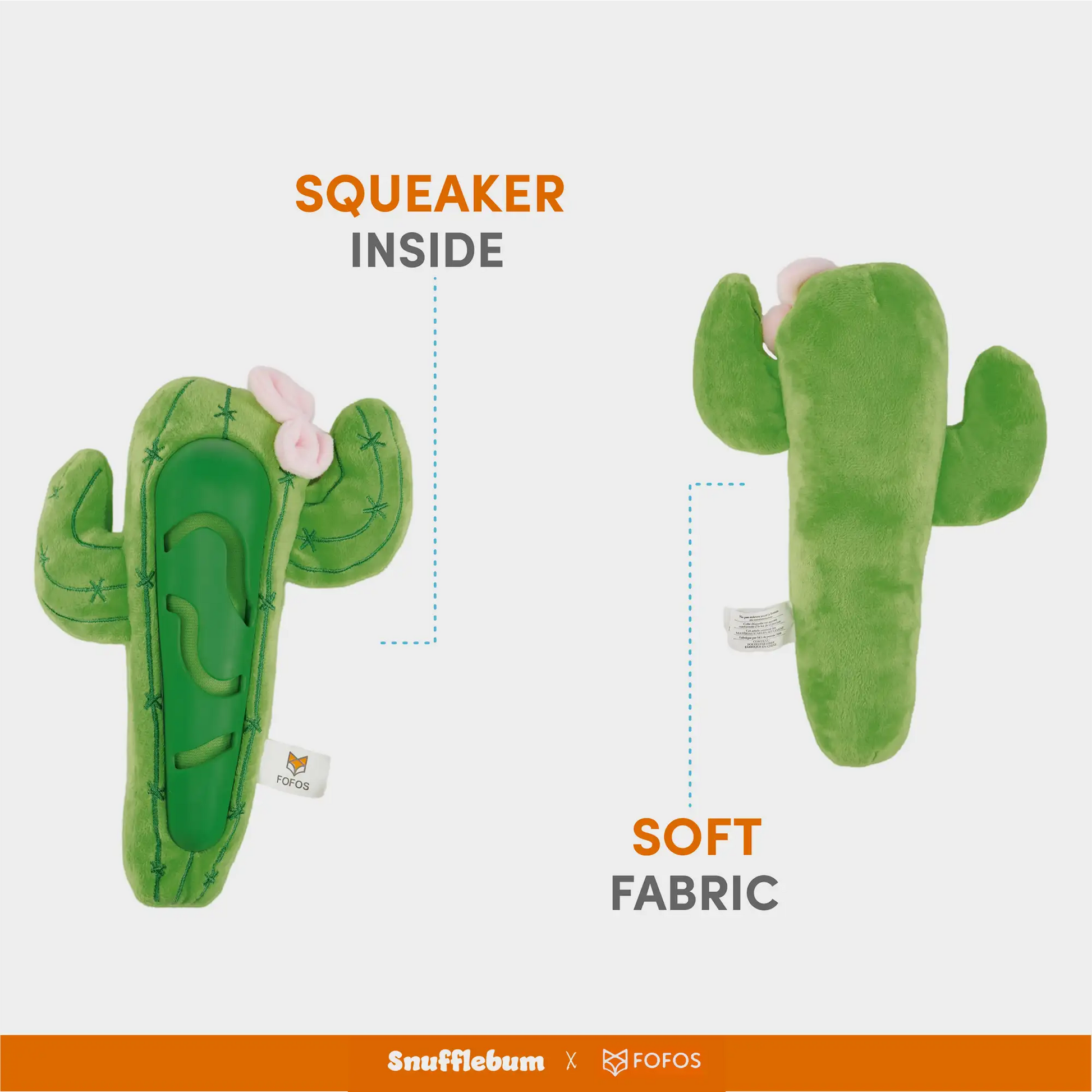 Snufflebum x FOFOS Treat Dispensing Cactus Dog Toy