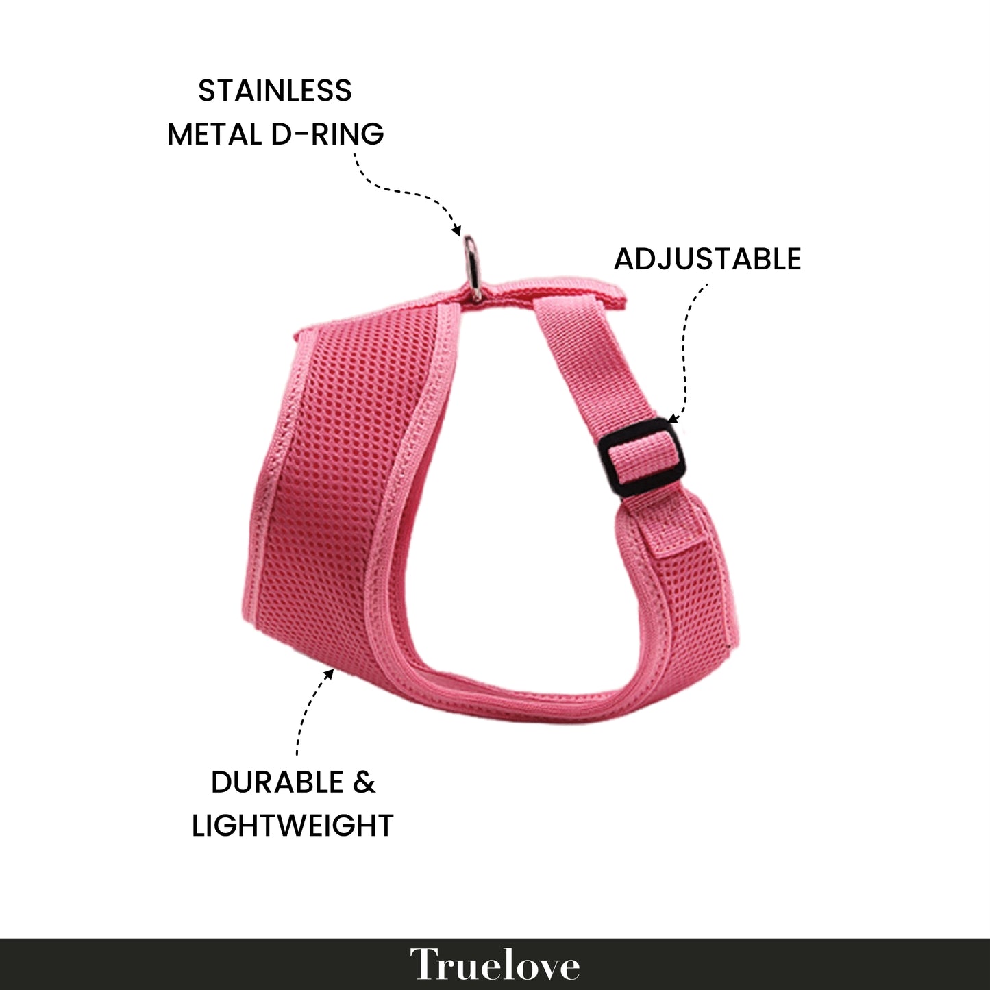 Truelove Harness for Cats & Dogs - Pink