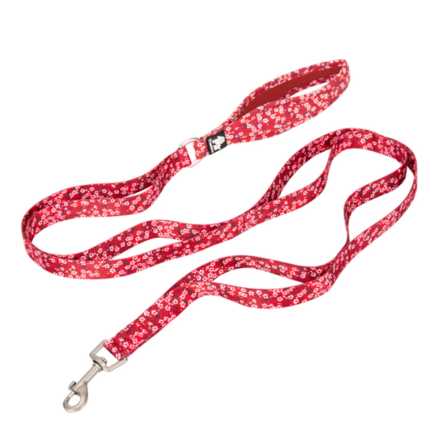 Truelove Multi-handle Dog Leash - Floral Poppy Red