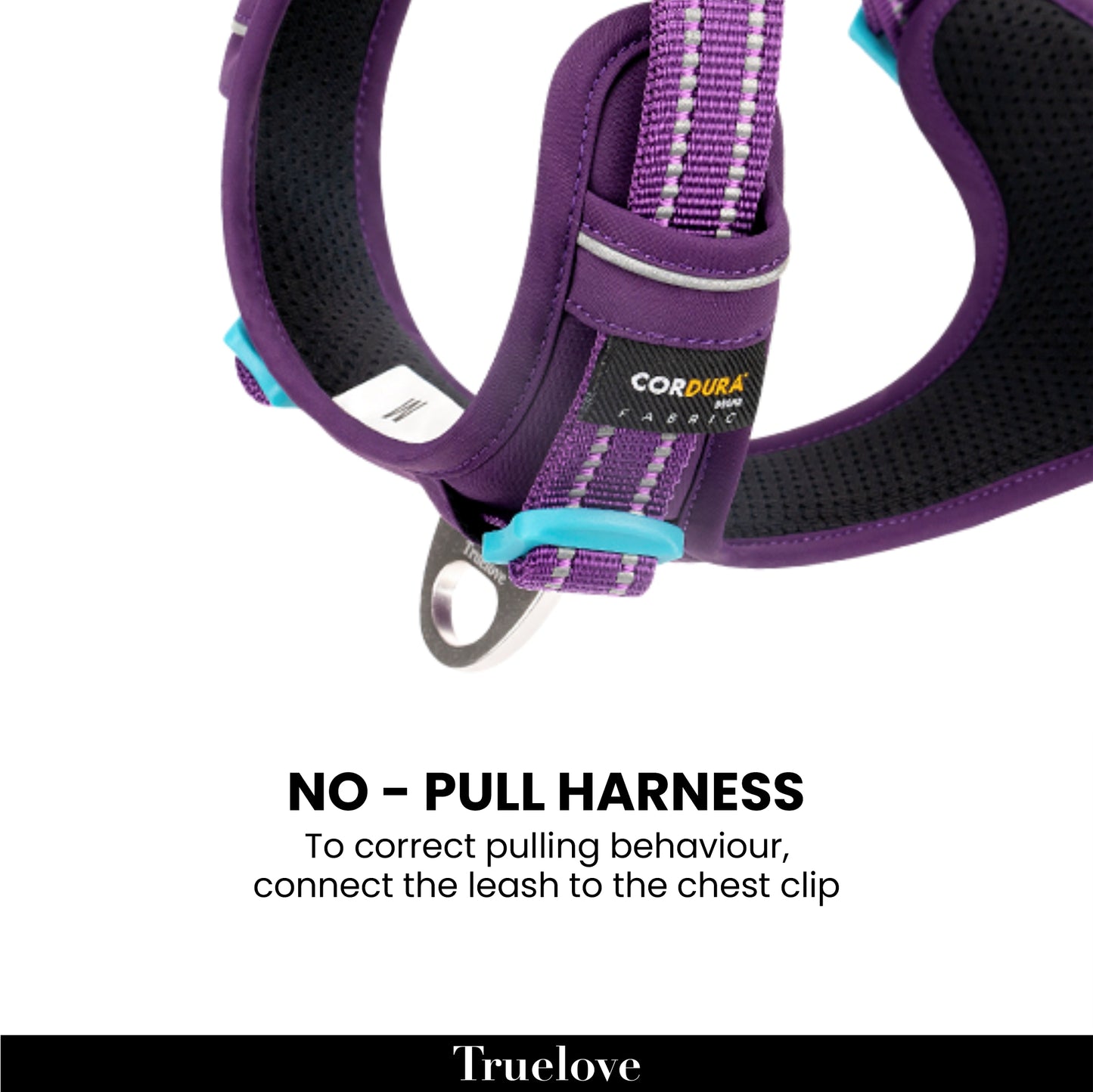 Truelove No-Pull Cordura Harness - Purple