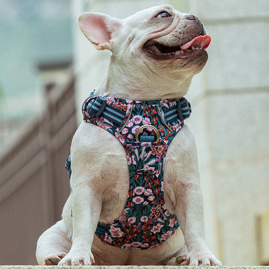 Truelove No-Pull Pet Harness - Floral Navy Blazer