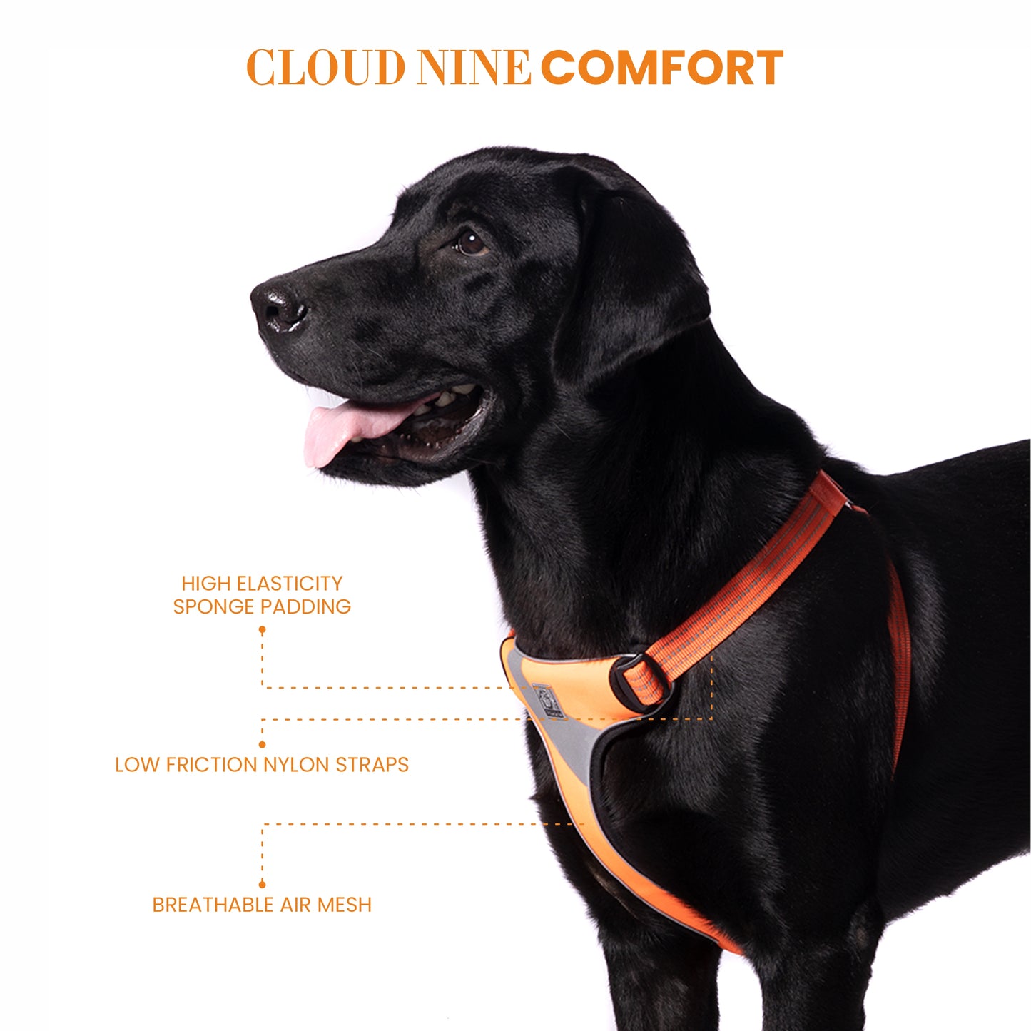 Truelove Step-in Reflective Harness - Orange